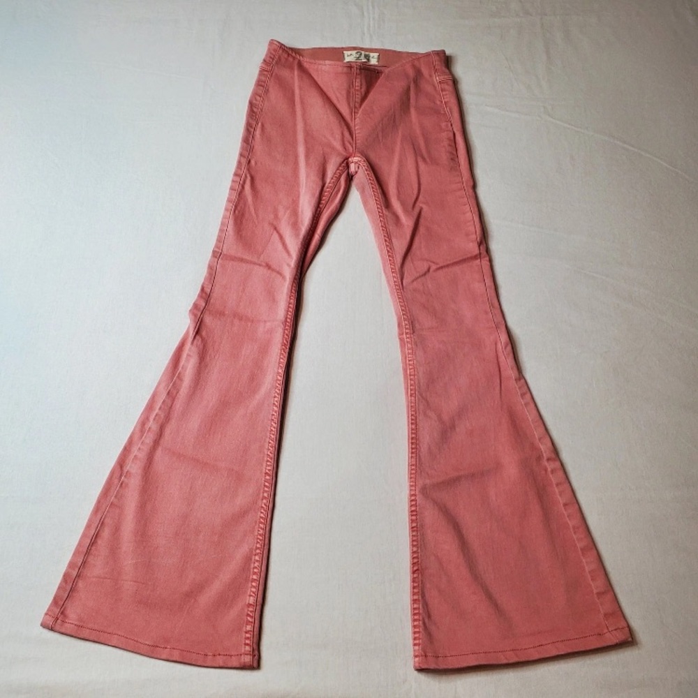 Free People 27 Penny Pull-On Flare Pink Pants